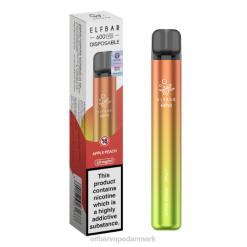 ELFBAR 600V2 engangs vape | 6T6D11 Elf Bar Vape Danmark æble fersken
