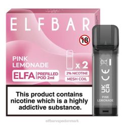 ELFBAR ELFA færdigfyldt pod (2 pakke) | 6T6D111 Elf Bar Vape Danmark lyserød limonade