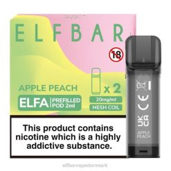 ELFBAR ELFA færdigfyldt pod (2 pakke) | 6T6D116 Elf Bar Vape Danmark æble fersken
