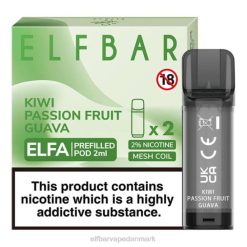 ELFBAR ELFA færdigfyldt pod (2 pakke) | 6T6D117 Elf Bar Danmark kiwi passionsfrugt guava