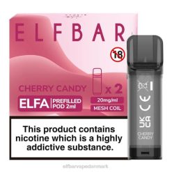 ELFBAR ELFA færdigfyldt pod (2 pakke) | 6T6D131 Elf Bar Vape Danmark kirsebær slik