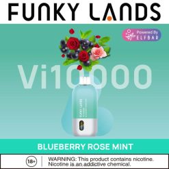ELFBAR Funky Lands Vi10000 engangs vape | 6T6D391 Elf Bar Vape Danmark blåbær rose mynte