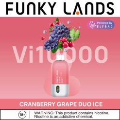 ELFBAR Funky Lands Vi10000 engangs vape | 6T6D393 Elf Bar København tranebær drue duo is