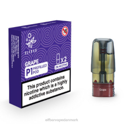 ELFBAR Mate 500 P1 færdigfyldte bælg (2 pakker) | 6T6D145 Elf Bar Pris drue