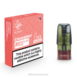 ELFBAR Mate 500 P1 færdigfyldte bælg (2 pakker) | 6T6D146 Elf Bar Vape Danmark jordbær