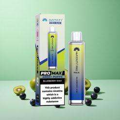 Hayati Pro Max 4000 Puffs Genopladelig Batteri Blåbær Kiwi Denmark wholesalers
