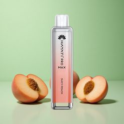 Hayati Pro Max 4000 Puffs Juicy Peach (Saftig Fersken) Opladbar Batteri & 1400mAh Denmark wholesalers