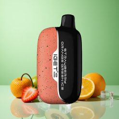 IGET Moon K5000 Puffs Jordbær Appelsin Grøn Is Netto Vægt 81,5 g Størrelse 49,5x25,3x99,4 mm Denmark wholesalers