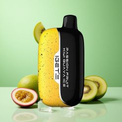 IGET Moon K5000 Puffs Passionsfrugt Kiwi Guava Is Op til 5000 Puffs Størrelse 49.5x25.3x99.4 mm Denmark wholesalers