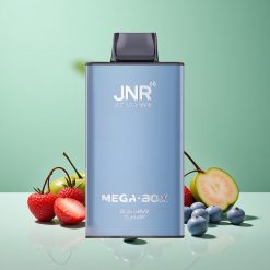 JNR Mega Box 25000 Puffs Blå Hindbær-Kirsebær 30ml E-væske Kapacitet Denmark wholesalers