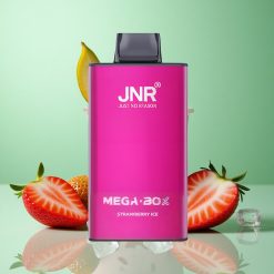 JNR Mega Box 25000 Puffs Jordbær Is 30ml E-væske Kapacitet Type-C Hurtigopladning Denmark wholesalers