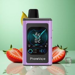 JNR PhoneVape 30000 Puffs Justerbar Luftgennemstrømning Type-C Genopladelig Jordbær Is Denmark wholesalers