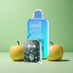 JNR Vape Watch 30000 Puffs 19mL Dobbelt Mesh Coil Sur Æble Is Denmark wholesalers